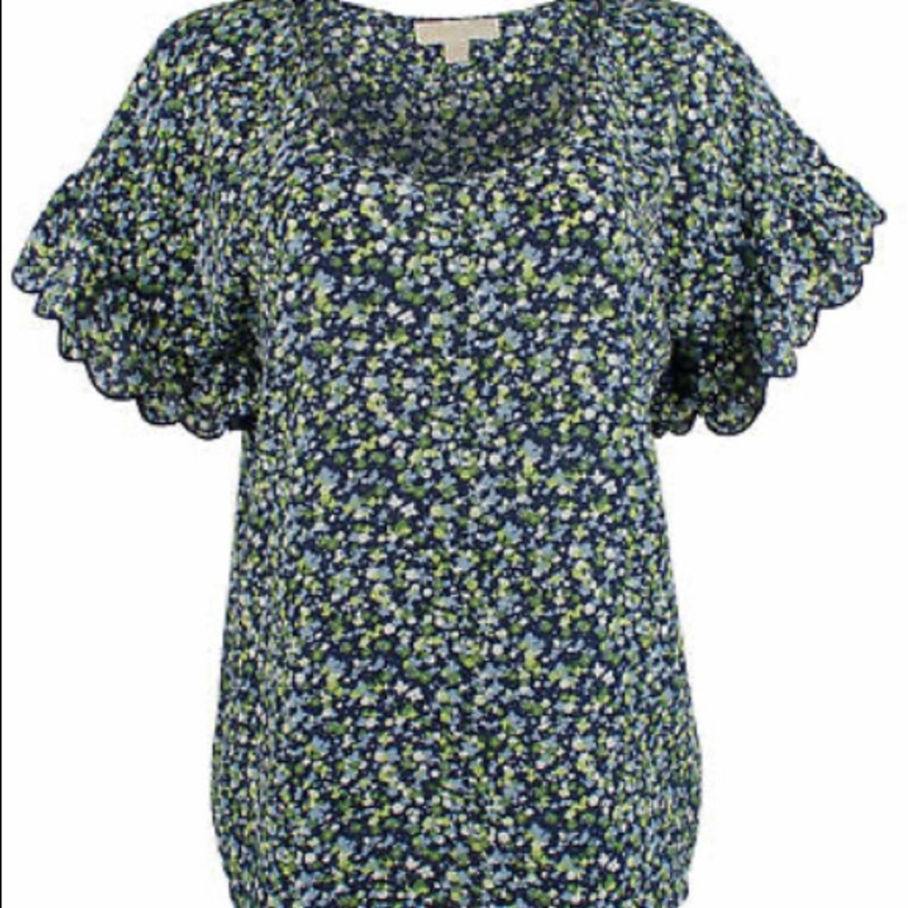Michael Kors cuffed floral top
